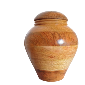 Urnas de cremación para adultos de estilo único, hechas a mano, Art Deco, diseño moderno, madera mate, capacidad de 4-5L, tema Animal, India - Product Image 1