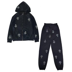 New Fashion <b>Christmas</b> Rhinestone Tracksuits Wholesale Stylish Streetwear Jogger Set Fitnesswear Gym Workout Tracksuits - Product Image 1