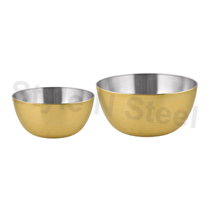 Tazón Odu de Acero Inoxidable Premium al por Mayor, Diseño Clásico con Exterior Acanalado, PVD Dorado para Almacenamiento en el Hogar - Product Image 2