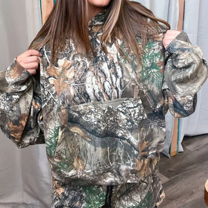 Sudaderas personalizadas unisex para mujer, sudaderas con capucha de camuflaje, Sudadera con capucha y pantalones cortos de camuflaje, sudadera holgada de camuflaje - Product Image 5