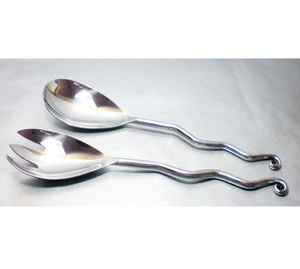 Meilleure vente de couverts à salade en acier inoxydable avec logo personnalisé ensemble d'outils de cuillère fourchette écologiques pour la cuisine - Product Image 4