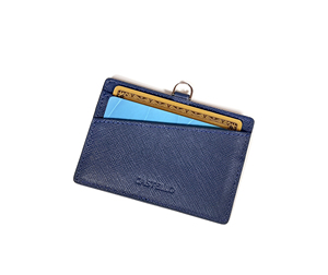 [สินค้าใหม่] ซองใส่บัตรหนังแท้ Castello หนัง Saffiano พร้อมฝาเปิด-ปิด ซับในโพลีเอสเตอร์ สายหนัง หลายสี - Product Image 6