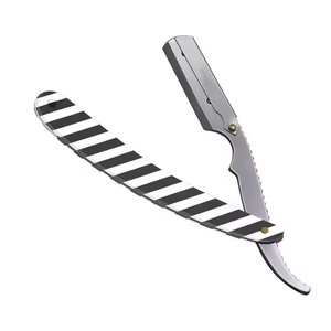 Barbier rasoir couteau outil bord rasage rasoir acier inoxydable cheveux sourcil barbe pliant professionnel barbier droit - Product Image 1