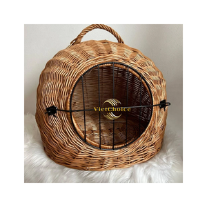 Panier en rotin tissé à bas prix berceau pour chat nid à bascule tapis de coussin intérieur conception de hamac fait à la main écologique pour chats chiots - Product Image 6