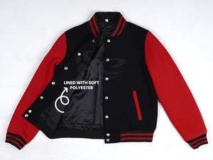 Chaqueta Corta de Cuero para Mujer, Estilo Varsity, Tejida, Resistente al Viento, de la Mejor Calidad, con Forro de Lana y Bordado, Estilo Letterman de Béisbol, 2025 - Product Image 3