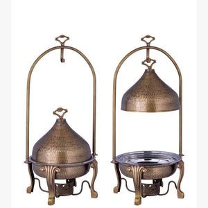 Equipo de catering comercial Juego de buffet de plato de frotamiento de acero inoxidable con tapa de gas Capacidad de 4L y 8L - Product Image 2