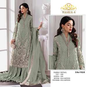 Conjunto de Salwar Kameez de Georgette con Bordado de Zorro para Mujer, Traje Tradicional Pakistaní de Diseñador para Fiestas, Kurta Dupatta de Lujo para Bodas - Product Image 3