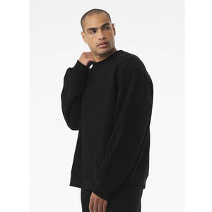 BELLA + TOILE Unisexe Éponge Polaire À Capuche Sweat Adulte Doux Style Doux Ras Du Cou Sweat Noir - Product Image 2