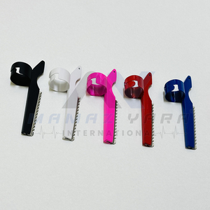 Nueva herramienta de adelgazamiento del cabello de salón de peluquería, hoja extraíble de acero inoxidable con seguridad, logotipo personalizado, maquinilla de afeitar de plumas fácil de sujetar con los dedos - Product Image 4