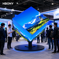 Display LED a Cubo P3 ad Alta Luminosità, Angolo di Visione a 360 Gradi Senza Interruzioni, Schermo LED a Cubo Magico per Pubblicità in Centri Commerciali e Atri