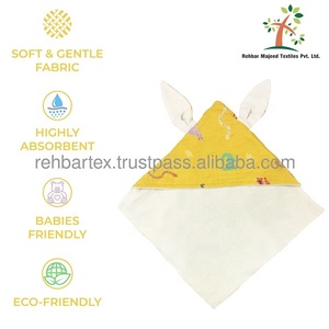 Toalla con capucha de muselina de algodón 100%, envoltura de baño ultrasuave y suave para bebés y niños pequeños, que brinda comodidad y cuidado después de cada baño - Product Image 2