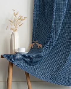 Handmade Indian Cotton Striped Printed <b>Curtains</b> Hand-Block Printed Custom Size <b>for</b> Bedroom Window Home Decor - Product Image 3