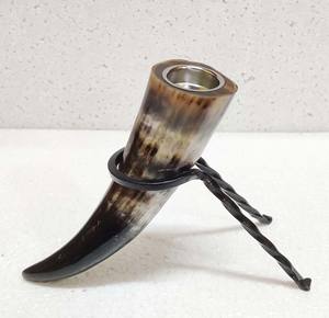 Portavelas de luz de té pulido estilo animal orgánico artesanías naturales con fragancia de cuerno de buey quemador de Oud decoración del hogar - Product Image 1