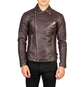 Chaqueta de piel de oveja genuina Chaquetas de cuero para hombre Chaqueta de cuero multicolor para hombre - Product Image 1