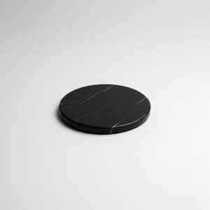 Posavasos Modernos de Mármol Negro, Juego de Posavasos Redondos de Piedra para Bebidas - Product Image 2