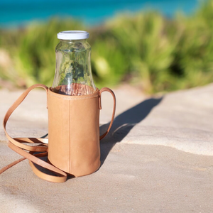 Bolsa de Cuero Genuino para Botellas de Vino, Estilo Cruzado, con Asa de Transporte, Portátil, para Campamentos y Picnics, Venta al por Mayor de Fábrica ALBORZ - Product Image 3