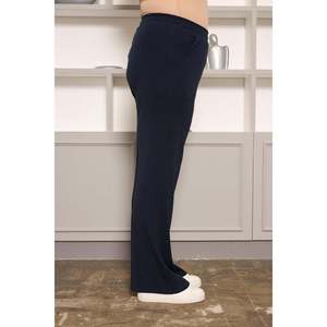 Pantalon basique coupe décontractée grande taille bleu marine - Product Image 2