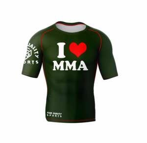 T-shirt de compression MMA à manches courtes personnalisable avec logo pour hommes, respirant pour adultes, entièrement sublimé - Product Image 2