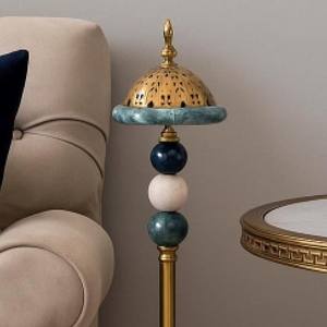Luxury Tall Metal Bakhoor <b>Incense</b> Burner With Brass Dome & Marble Arabic <b>Oud</b> Burner Decorative Stand Home Decor Gift Premium - Product Image 3