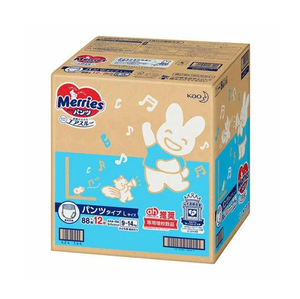 Couches pour bébé jetables KAO Merries Always Dry Leak-Free Jumbo Pack Pant L 46 pièces, fabrication japonaise, pack économique - Product Image 1