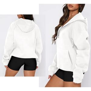 Sweat-shirt à capuche pour femmes, sweat-shirt à capuche en coton à manches longues, avec logo personnalisé, avec capuche anti-boulochage pour femmes - Product Image 5