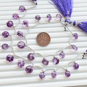 พลอยแอมะทิสต์สีม่วงทรงเหลี่ยมเจียระไน 12 เม็ด |   เกรด AA+ คุณภาพสูง ได้รับการรับรองจาก IGI |   อเมทิสต์สำหรับทำเครื่องประดับ - Product Image 1