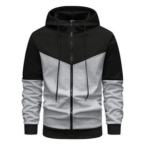 Haute qualité 100% coton matériel hommes survêtement fermeture éclair pas cher prix léger et confortable hommes survêtement - Product Image 3