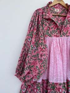 เดรสแม็กซี่สำหรับผู้หญิงชุดเดรสแฟชั่นสไตล์โบฮีเมียนไม่ซ้ำใครสำหรับสวมใส่ลำลองชายหาดฤดูใบไม้ผลิฤดูร้อนความงามตามธรรมชาติ - Product Image 4