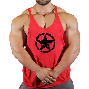 Débardeur d'entraînement Muscle Fit Gym Chemise sans manches pour hommes Gilet d'entraînement en coton Stringer de musculation Fitness - Product Image 1