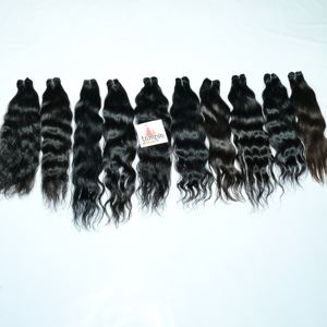 Vente en gros Indienne faisceau Temple vierge traitement aucun cuticule aligné couleur naturelle cheveux femmes noires pas cher extensions de cheveux humains - Product Image 3