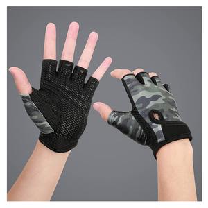 Levantamiento de pesas Transpirable Antideslizante Guantes de medio dedo Durable Mano Ciclismo Fitness Guantes protectores de gimnasio - Product Image 2