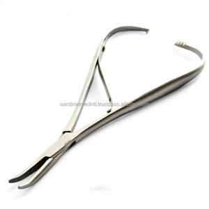 Porte-aiguille Mathieu orthodontique incurvé Smaha de 14 cm en acier inoxydable allemand de qualité supérieure, instrument chirurgical dentaire, certifié CE, manuel - Product Image 3