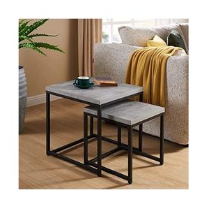 Tables gigognes contemporaines en fer avec surface polie et structure légère pour un style de maison moderne - Product Image 5