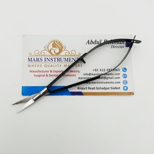 Tijeras para cutículas de acero inoxidable Extra finas rectas/curvadas punta puntiaguda precisa profesional para diestros para pestañas de cejas - Product Image 3