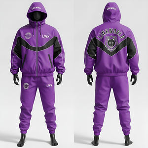 Ensemble coupe-vent personnalisable pour hommes 100% survêtement en polyester pour l'entraînement d'hiver ensembles pour hommes personnalisés en gros - Product Image 1