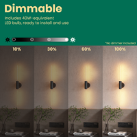 Lámpara de Pared Tubular Negra Moderna de Lujo de Alta Calidad, Luz LED, Cuerpo de Vidrio con Poste Largo Personalizado, Lámpara de Pared para Dormitorio de Villa