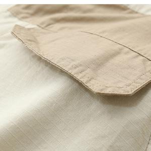 100% pantalones cortos Cargo de ajuste relajado informal de algodón Ripstop para hombres con bolsillos delanteros y traseros logotipo personalizado patrón sólido servicio OEM - Product Image 6