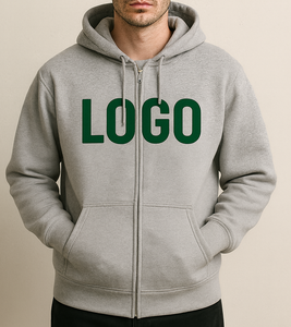 Sudadera con capucha de invierno para hombre de calidad superior, sudadera informal con cremallera de Color sólido de algodón 100%, prendas de vestir exteriores para adultos - Product Image 2