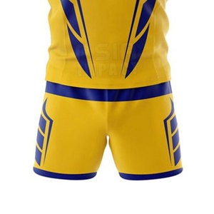 Uniforme de rugby duradero para hombre, material de poliéster de primera calidad, camisa de manga corta de secado rápido y pantalones cortos, perfecto para equipos y clubes juveniles - Product Image 4