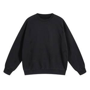 Fabricant blanc personnalisé à col montant Vente en gros Coton Sweat-shirt à col rond surdimensionné Pull-over pour hommes décontracté - Product Image 3