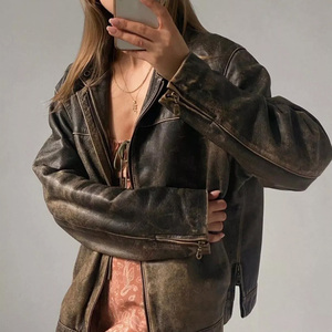 Chaqueta de Cuero Genuino, Nueva Moda, Chaqueta para Mujer con Cuero 100% Genuino, Precio de Mayoreo, Chaquetas de Cuero para Mujer - Product Image 1
