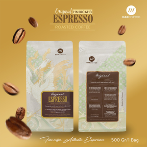 กาแฟอาราบิก้า เอสเพรสโซ่ พรีเมียม 100% - เมล็ดกาแฟคั่ว - สีน้ำตาลเข้ม - 500 กรัม/ถุง - OEM / ODM - ถุงซิปล็อคแบบวาล์วเดี่ยว - Product Image 6
