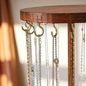 Support de bracelet en bois de forme ronde Présentoir à bijoux élégant et durable pour la table de vanité et la présentation de cadeaux d'Inde - Product Image 3