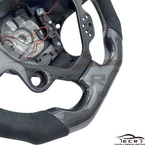 Ever-Carbon Racing ECR Design personnalisé Volant en fibre de carbone en cuir suédé pour volant <span class=keywords><strong>Ferrari</strong></span> - Product Image 4