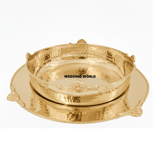 Bol à chocolat décoratif en métal martelé, qualité supérieure, luxe, nouveau, vente en gros - Product Image 3