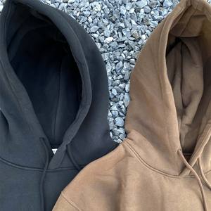 Sudadera con Capucha de Alta Calidad para Hombre, Color Gris Oscuro/Marrón Sólido, Talla Grande, Estilo Retro Urbano, Ajuste Holgado, Top 2025 - Product Image 6