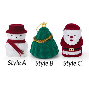 Boîte à bijoux de Noël Jeulia pour bagues - 3 styles élégants en papier, PC, bois et satin - Product Image 2