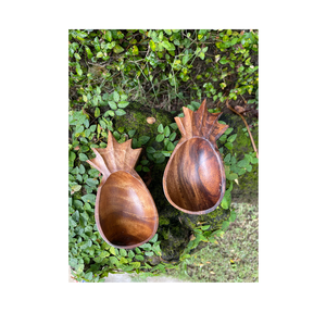 Bol de service en bois avec ensemble de serveur pour usage fait à la main et forme d'ananas 100% bol de couleur bois naturel à vendre par UF INTERNATION - Product Image 2