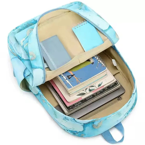 DANZY SPORTS Casual Nylon <b>Backpack</b> Blue Marble Pattern Waterproof Softback 20-37L Zipper Closure <b>Daily</b> Use Sublimated <b>Backpack</b> - Product Image 6