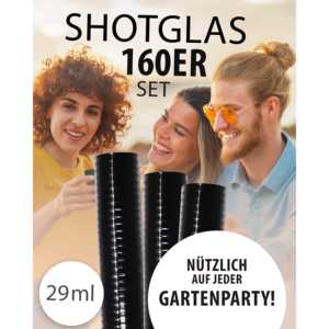 Ensemble de 160 verres à shot noirs en PP, forme cylindrique, logo personnalisable, style américain moderne pour hôtels, bars, gravure sur porcelaine - Product Image 1